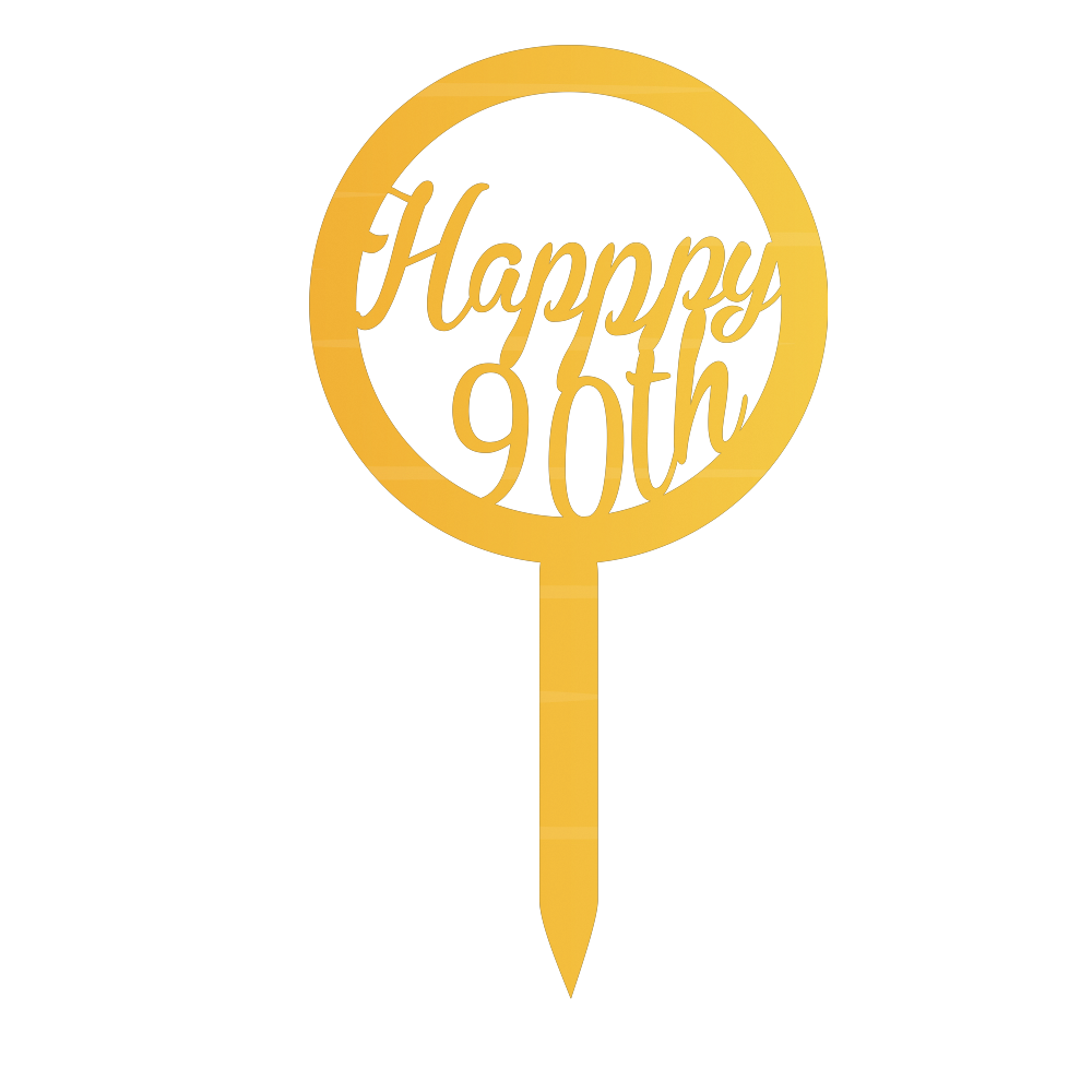 Happy 90th Cake Topper