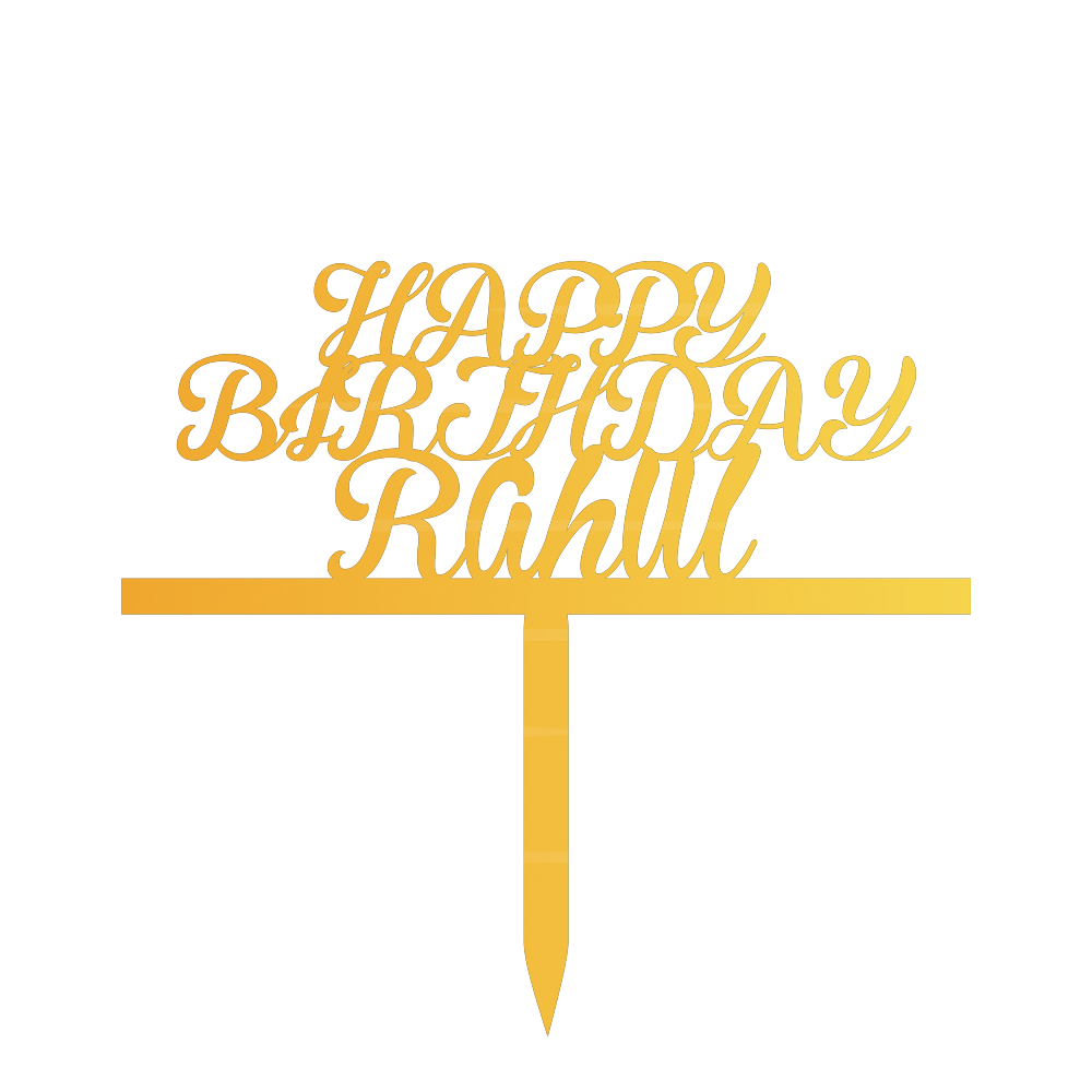 Happy Birthday Rahul Cake Topper