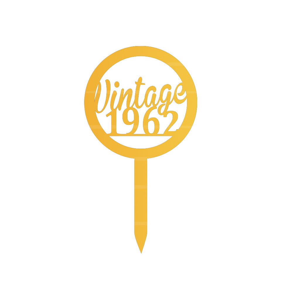 Vintage 1962 Cake Topper