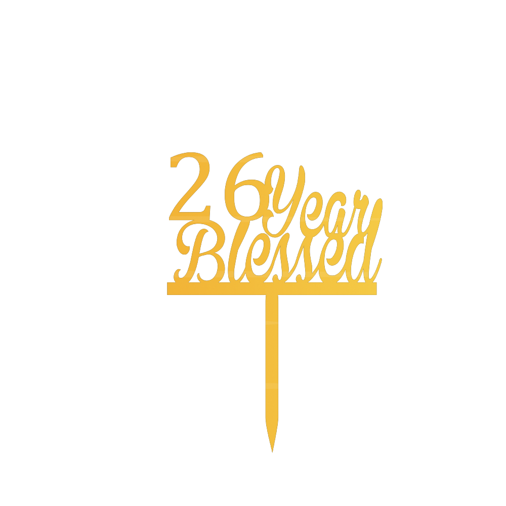 26 Year Blessed Cake Topper