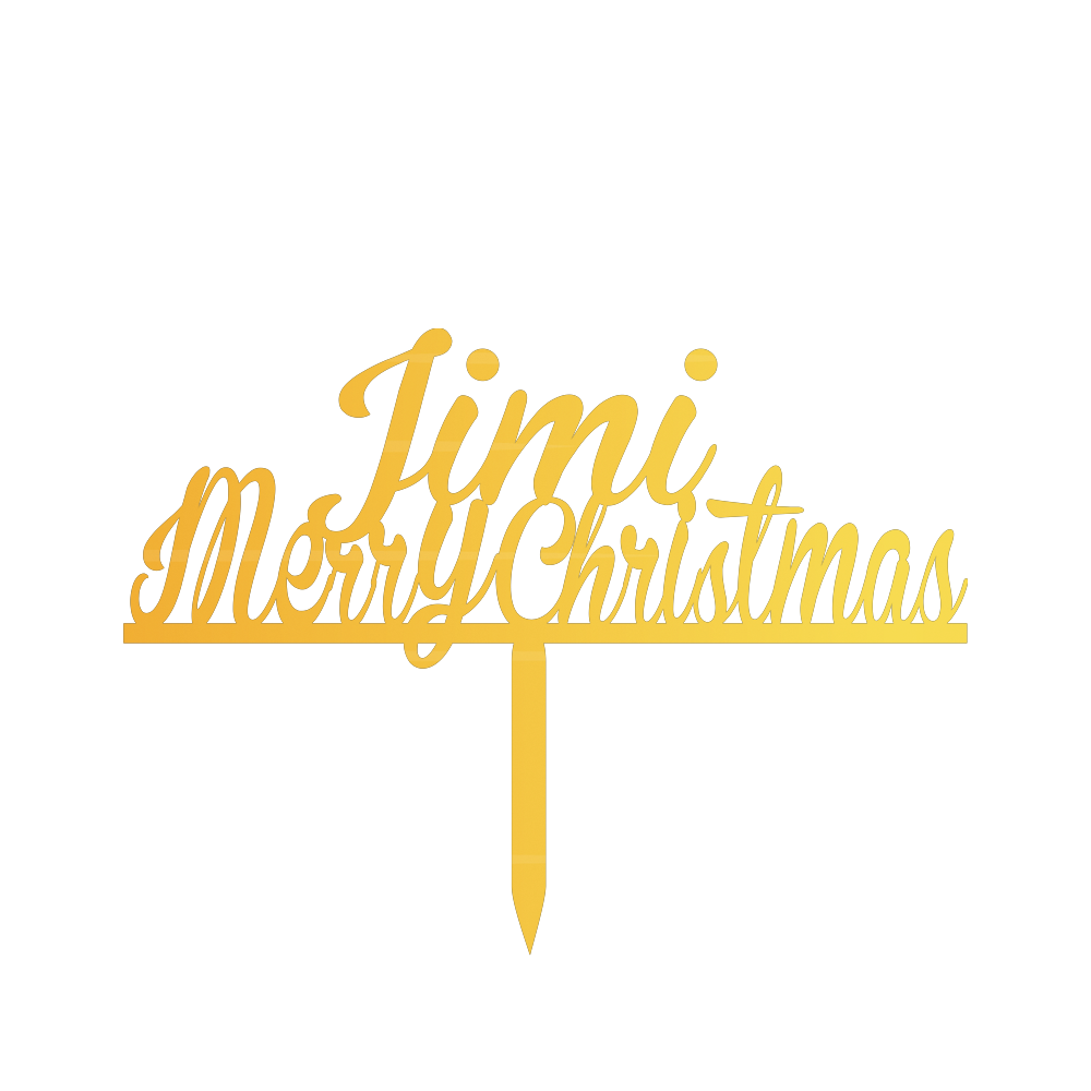 Jimi Marry Christmas Customize Cake topper