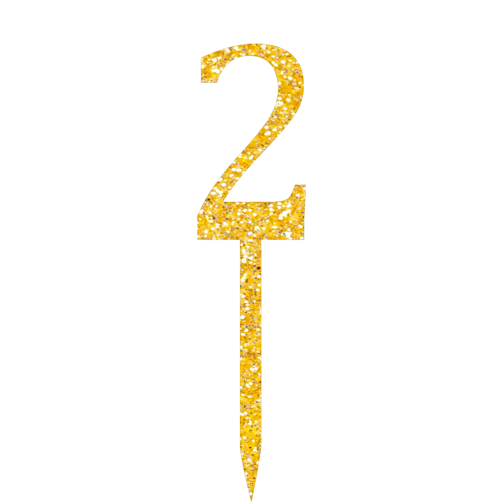2 Number Cake Topper