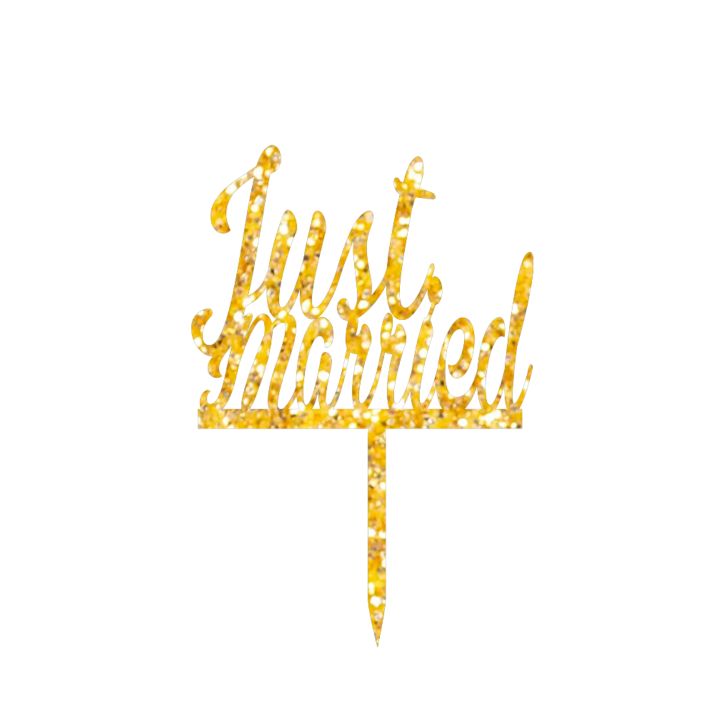 Just Married Cake Topper