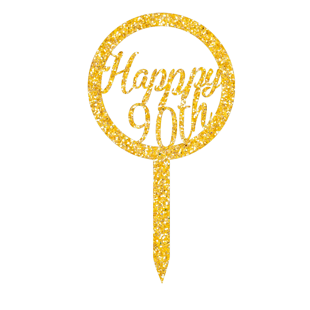 Happy 90th Cake Topper