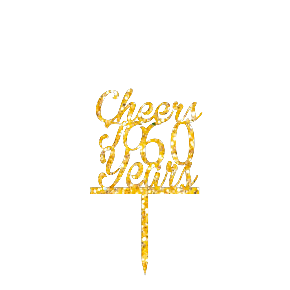 Cheer & TO 60 Year Cake Topper