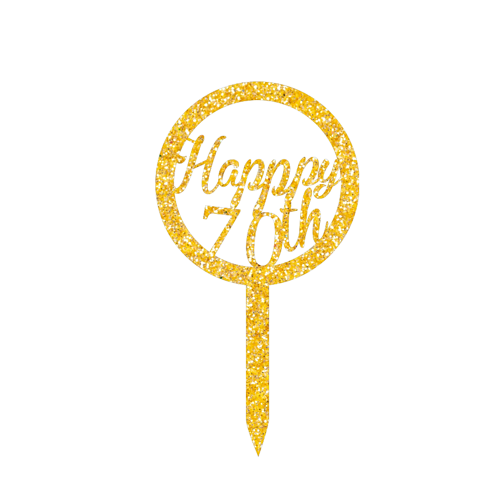 Happy 70th Cake Topper