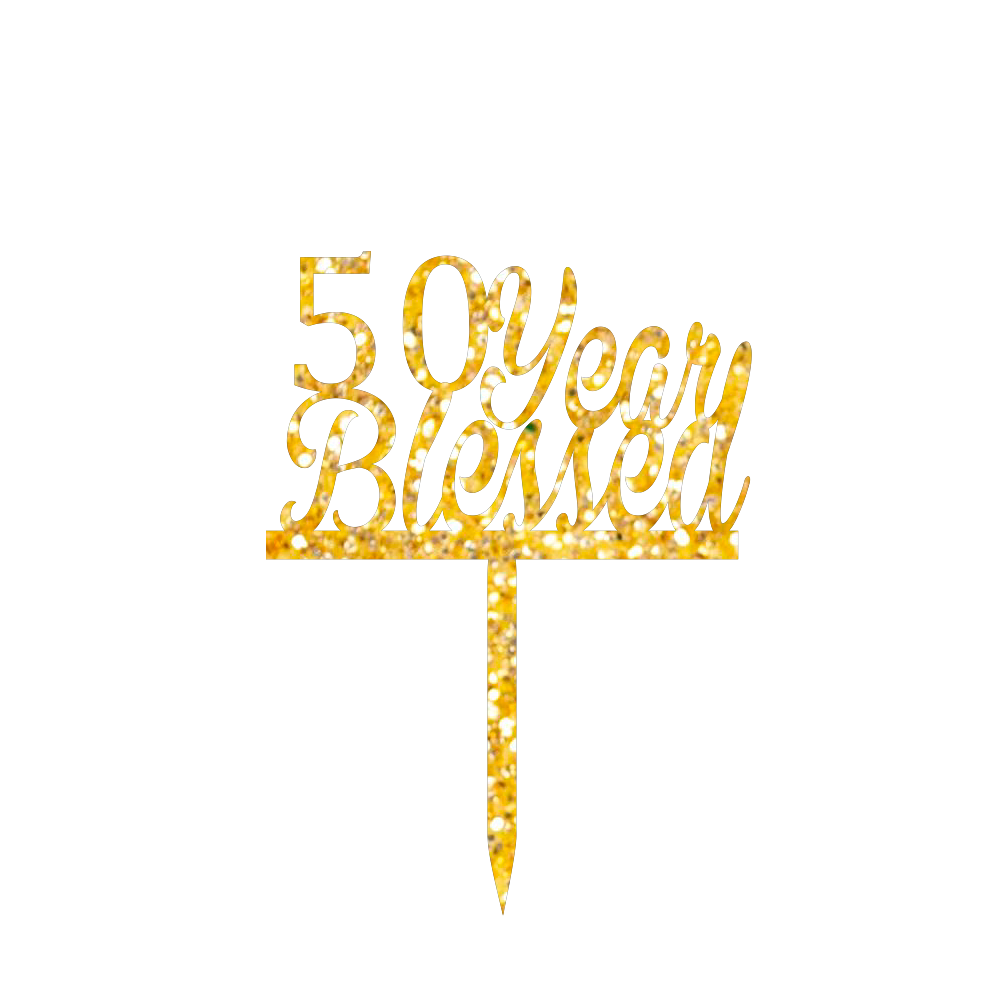 50 Year Blessed Cake Topper