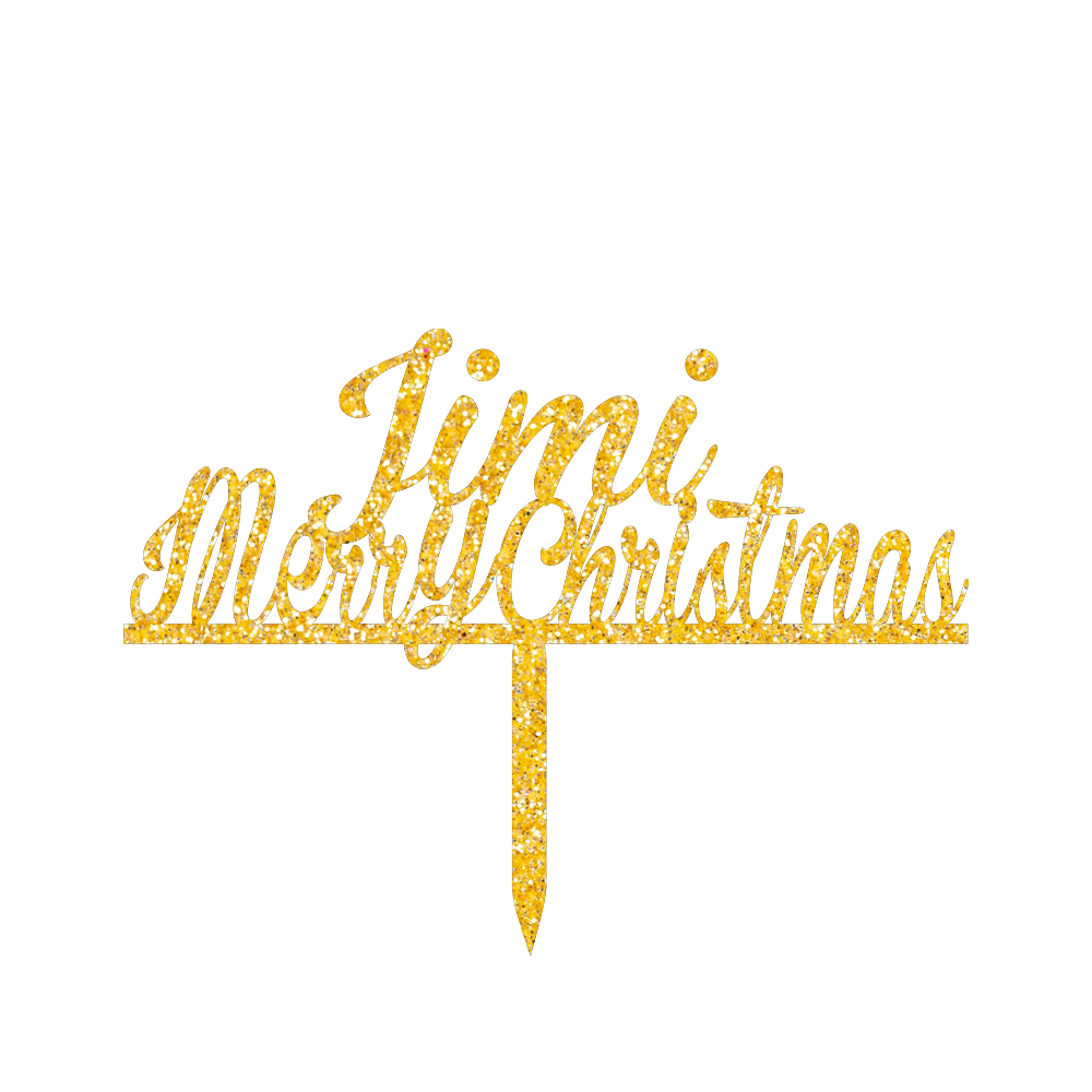 Jimi Marry Christmas Customize Cake topper