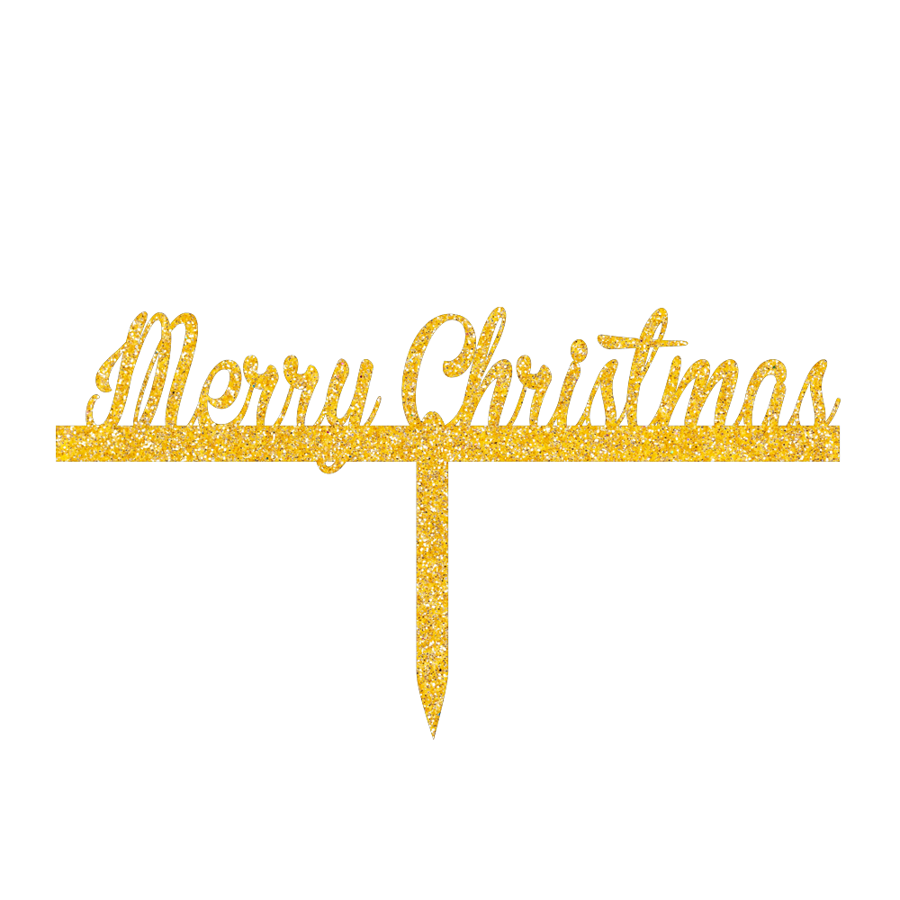 Marry Christmas cake topper