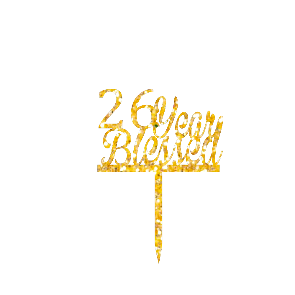 26 Year Blessed Cake Topper