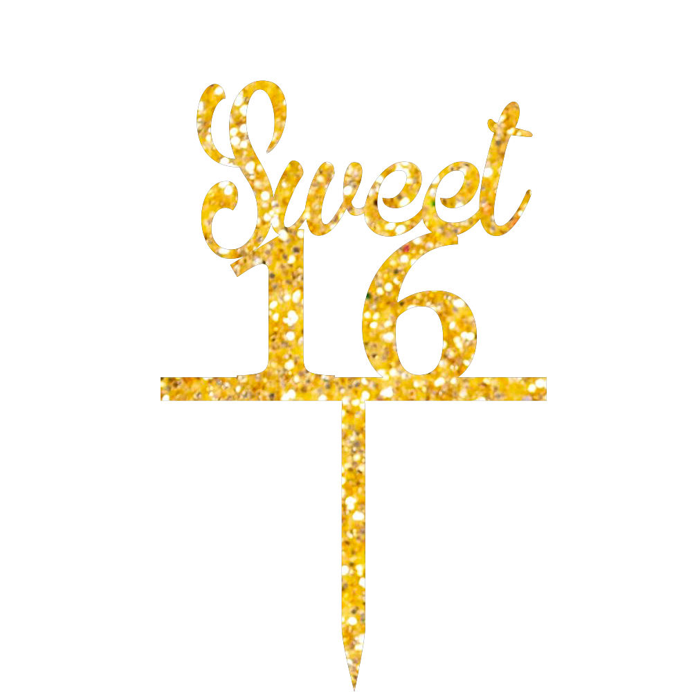 Sweet 16 Cake Topper