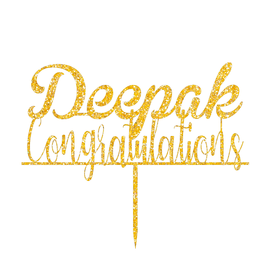 Deepak Congratulation Customize cake topper