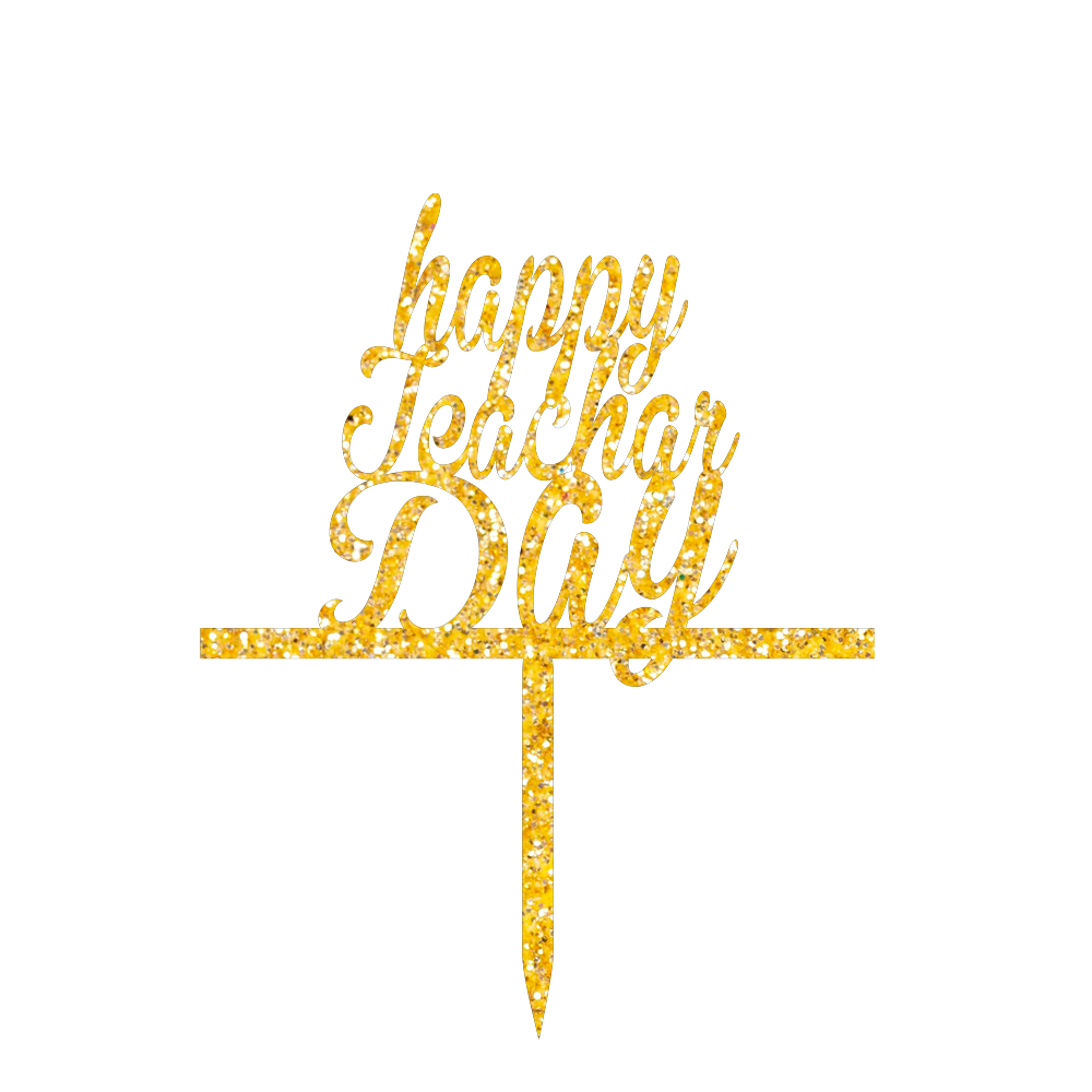Happy Teacher Day cake topper