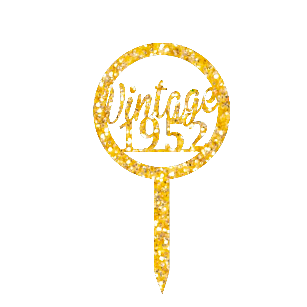 Vintage 1952 Cake Topper