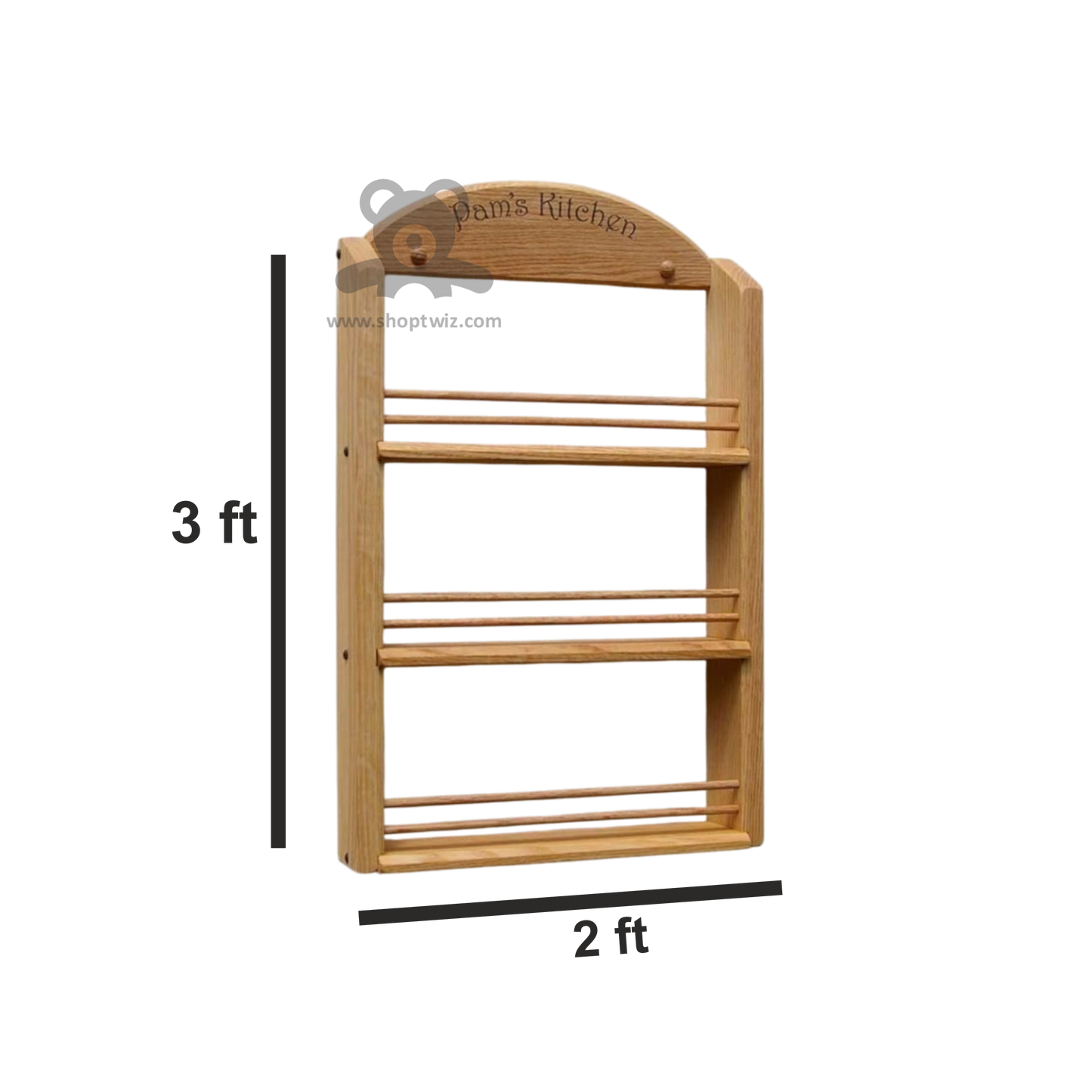 ShopTwiz Wooden 3-Store Box Stand for Kitchen