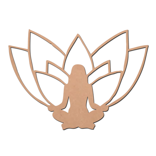 Yoga Women MDF Cutouts for Art and Craft Work / Craft Shapes