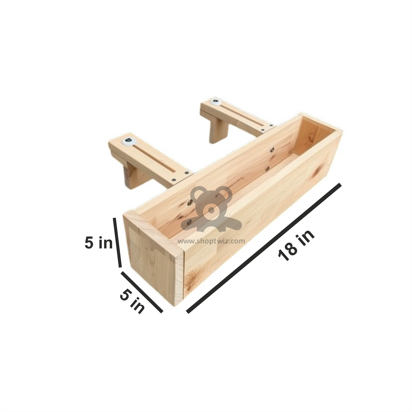 ShopTwiz Wooden Pot Tray for Garden Decoration