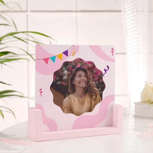 Heart-Shaped Acrylic Wooden Photo Frame with Personalization