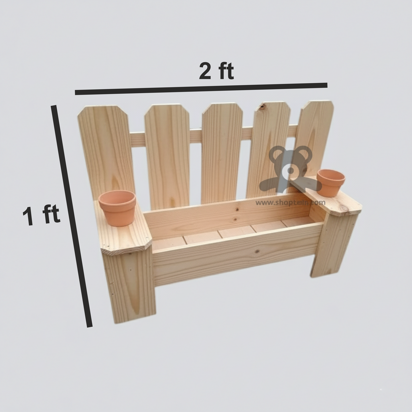 ShopTwiz Wooden Garden Bench Planter Box