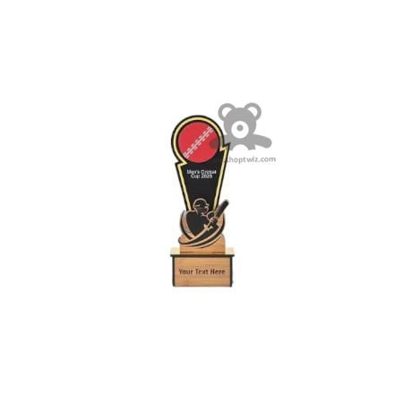 ShopTwiz Cricket Trophy with Customized Text