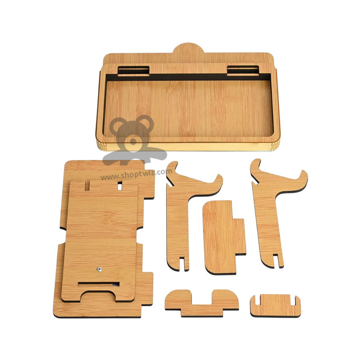 ShopTwiz Eco-Friendly Wooden DIY Desk Organizer Set - Premium Corporate Gift