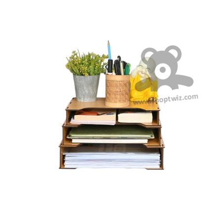 ShopTwiz Multi-Layer Wooden Desk Organizer - Premium Corporate Gift