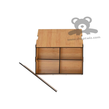 ShopTwiz Wooden Multipurpose Strong Box With Compartments-Elegant Corporate Gift