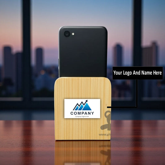 ShopTwiz Wooden Mobile Stand – Stylish Corporate Gift & Desk Organizer