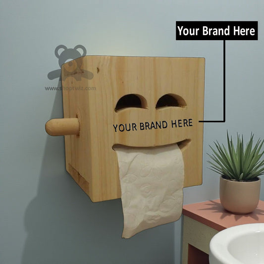 ShopTwiz Customized Wooden Tissue Paper Holder – Personalize with Logo or Name | Elegant Corporate Gift