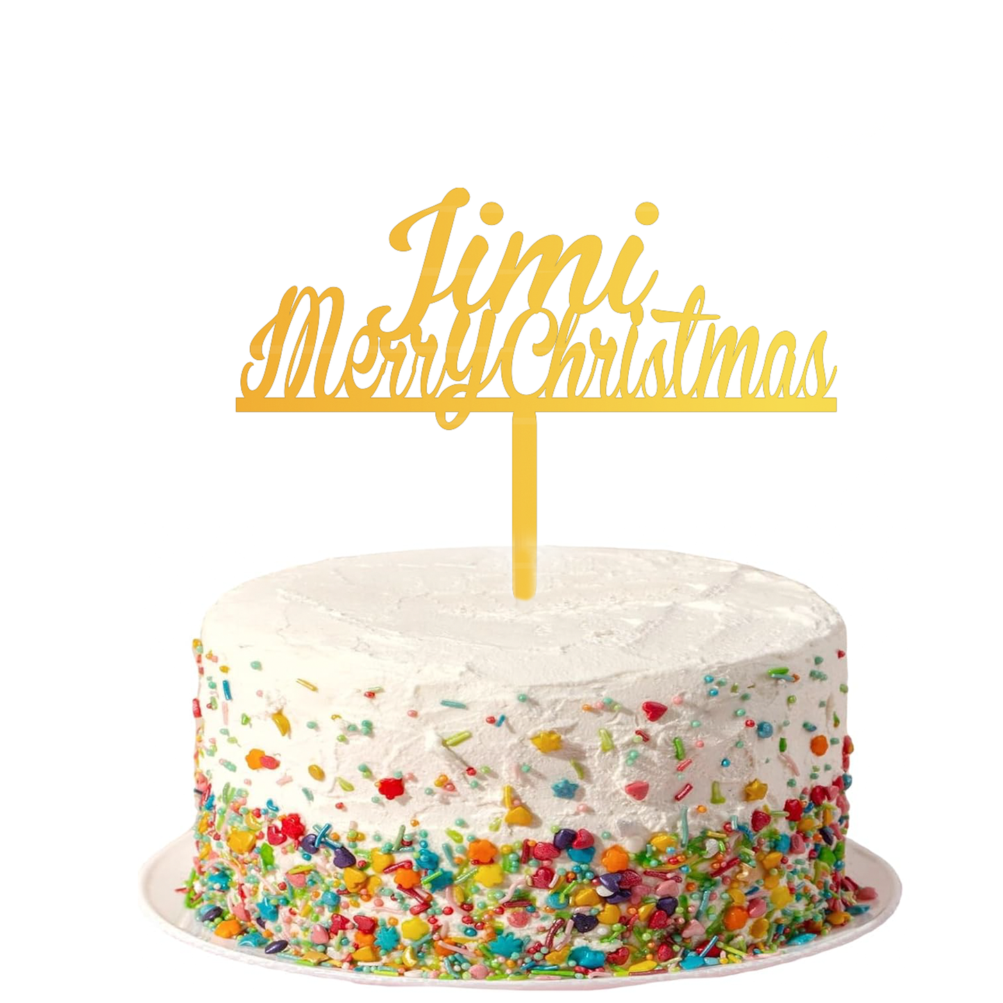 Jimi Marry Christmas Customize Cake topper