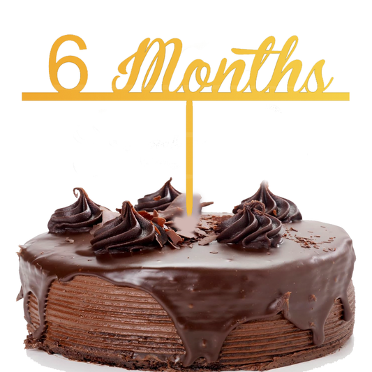 6 Month cake topper