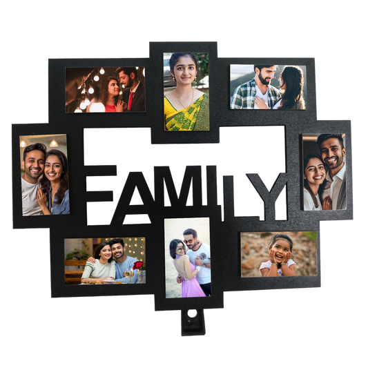 ShopTwiz Happy Family Collage Photo Frame with 8 photos ( Customizable )