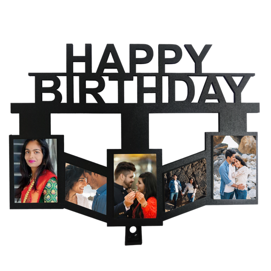 ShopTwiz Happy Birthday Dear Collage Photo Frame with 5 photos ( Customizable )