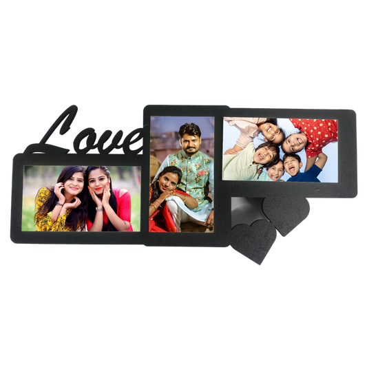 ShopTwiz Love You Too Collage Photo Frame with 3 photos ( Customizable )