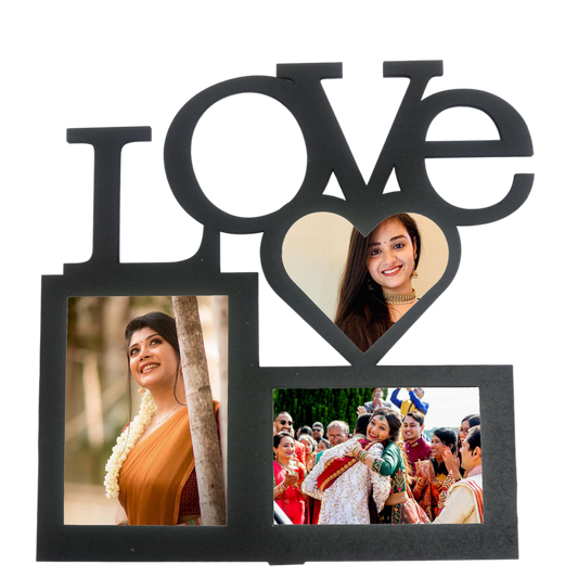 ShopTwiz Love You Too Dear Collage Photo Frame with 3 photos ( Customizable )