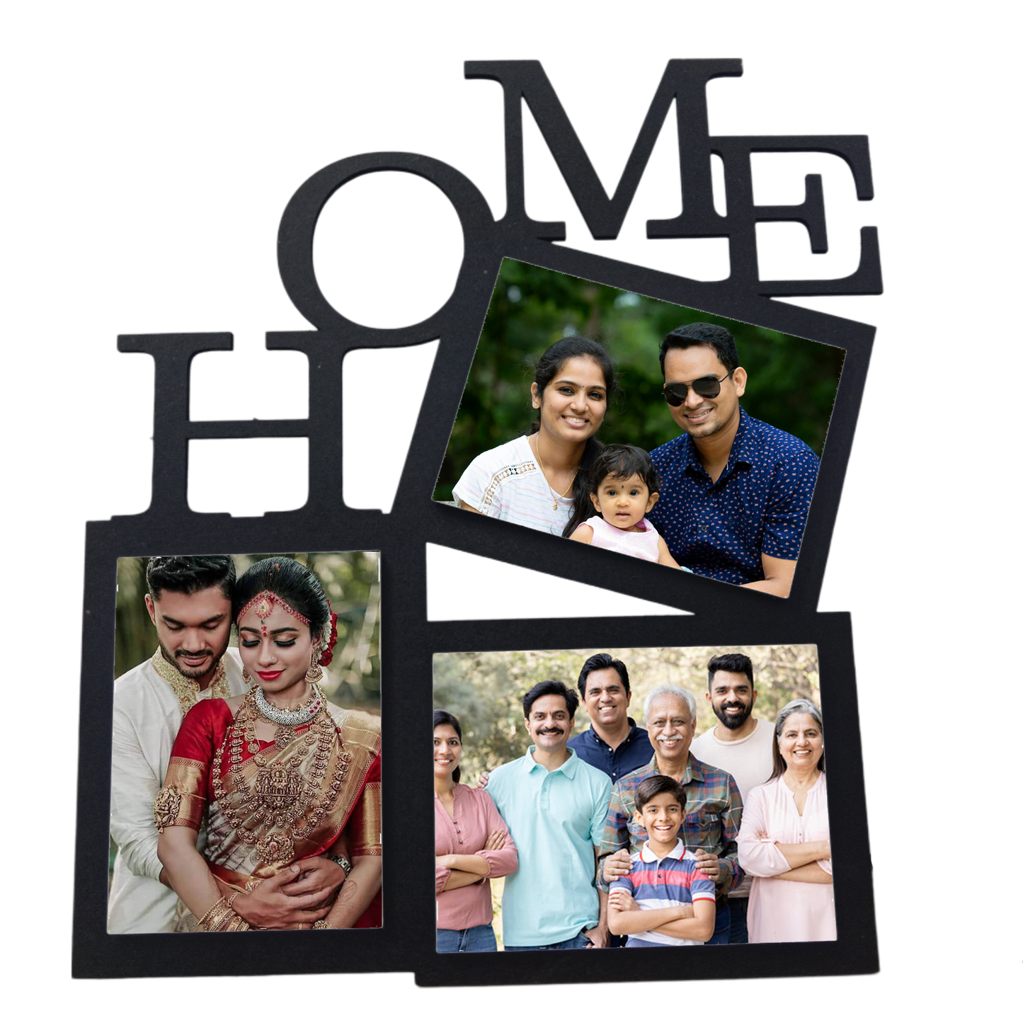 ShopTwiz Home Collage Photo Frame with 3 photos ( Customizable )