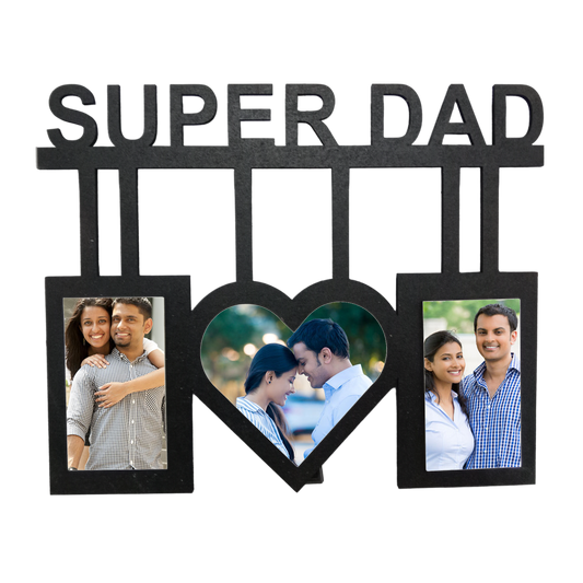 ShopTwiz Super Dad  Collage Photo Frame with 3 photos ( Customizable )