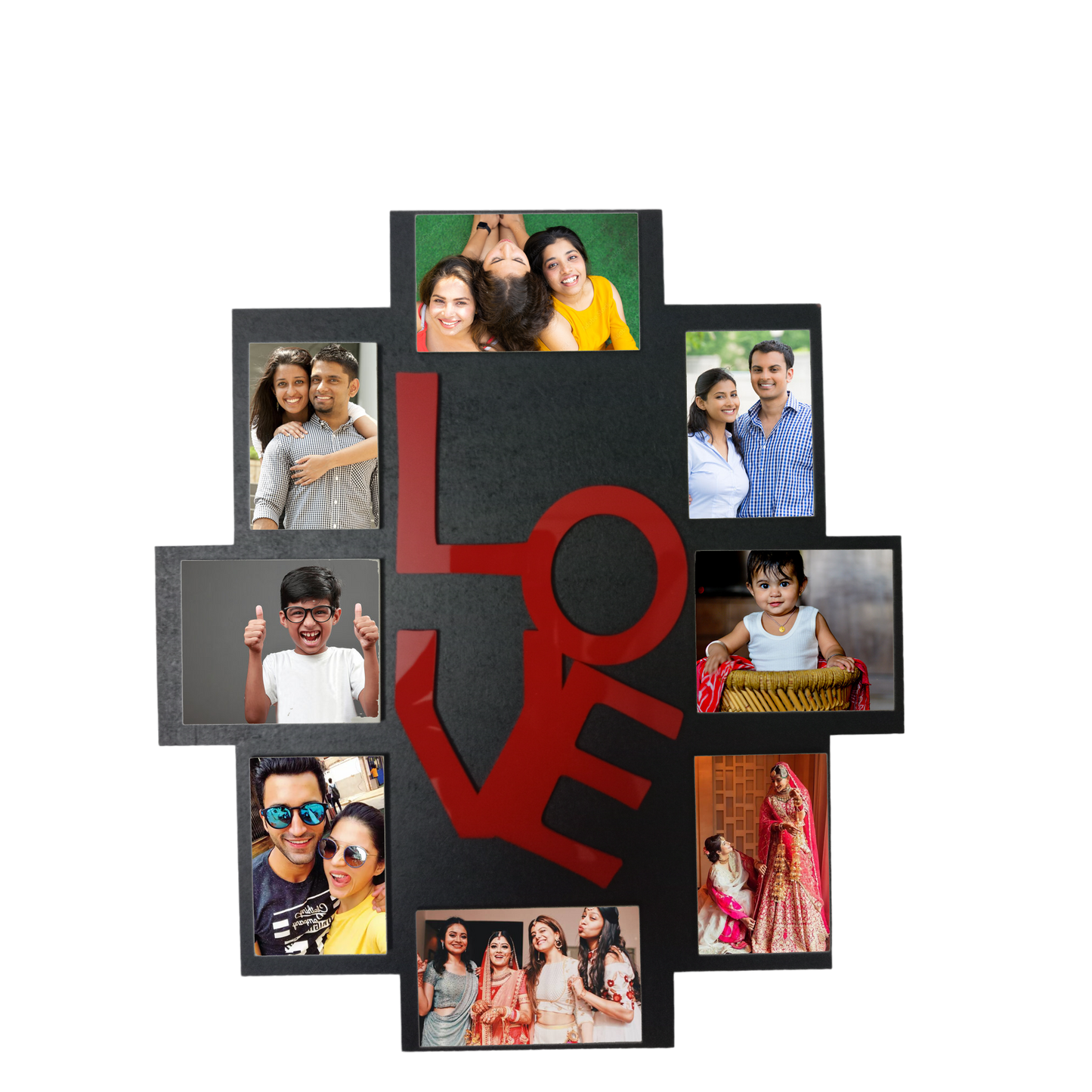 ShopTwiz Love Collage Photo Frame with 8 photos ( Customizable )