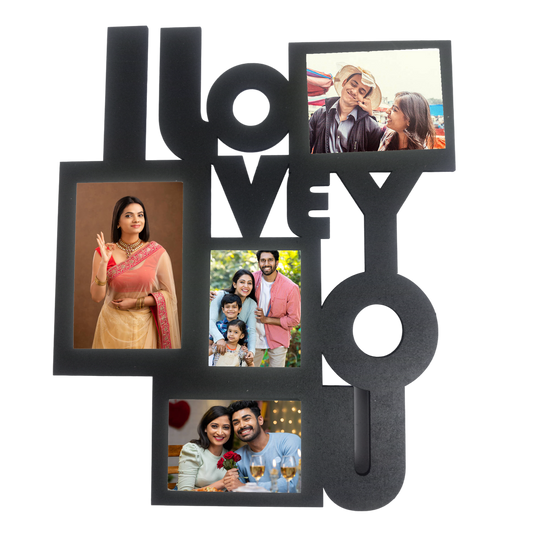 ShopTwiz My Love Collage Photo Frame with 4 photos ( Customizable )