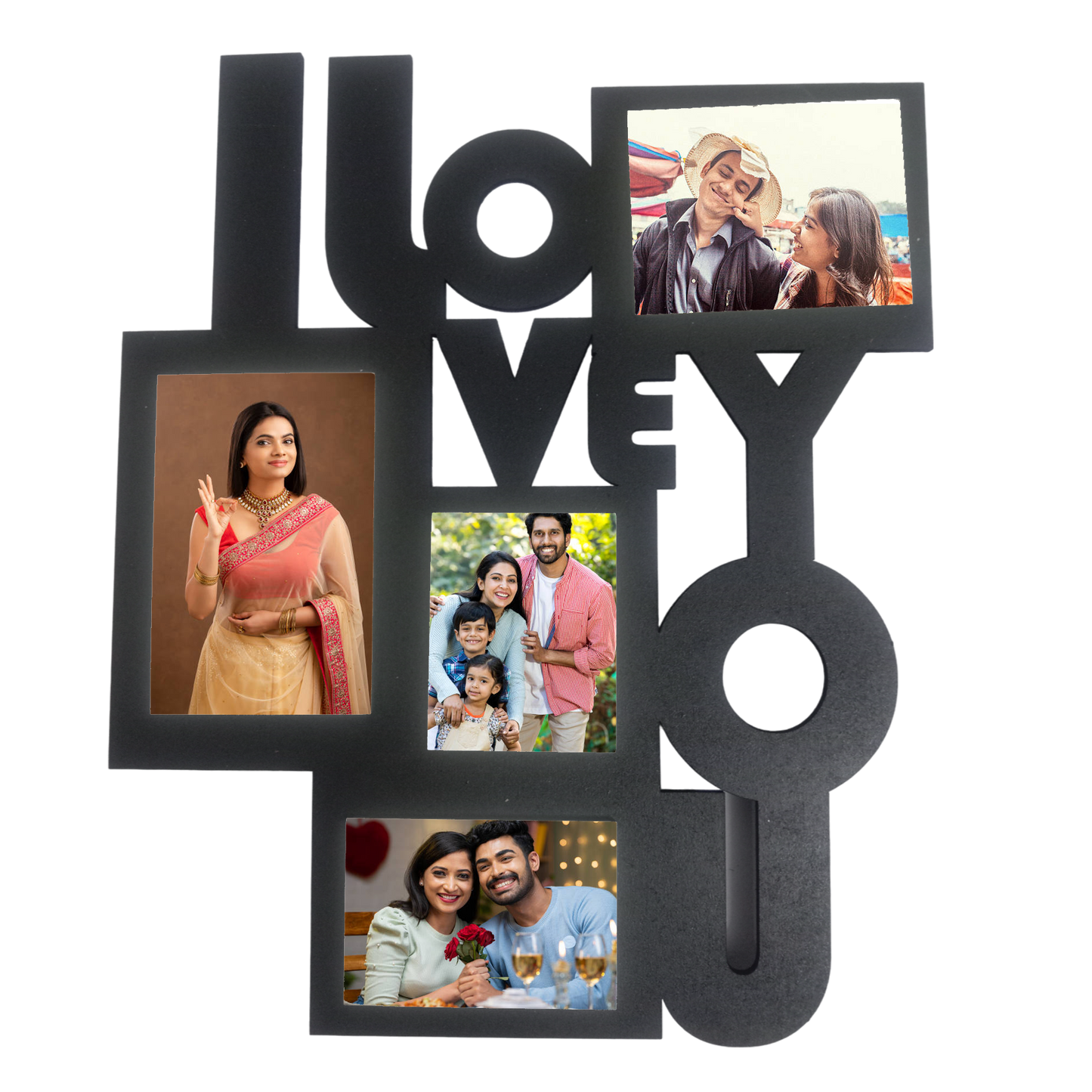 ShopTwiz My Love Collage Photo Frame with 4 photos ( Customizable )