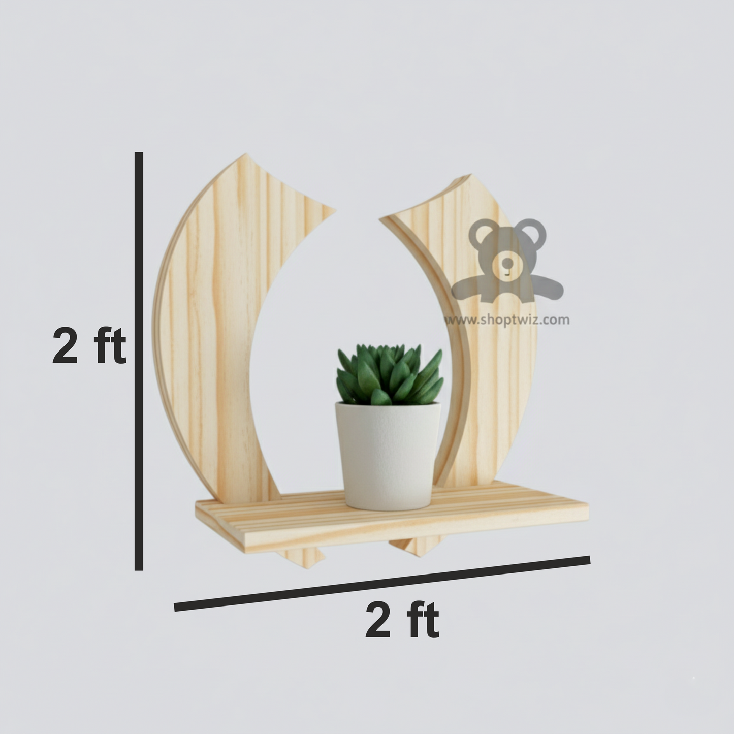 ShopTwiz Wooden U-Shape Pot Stand