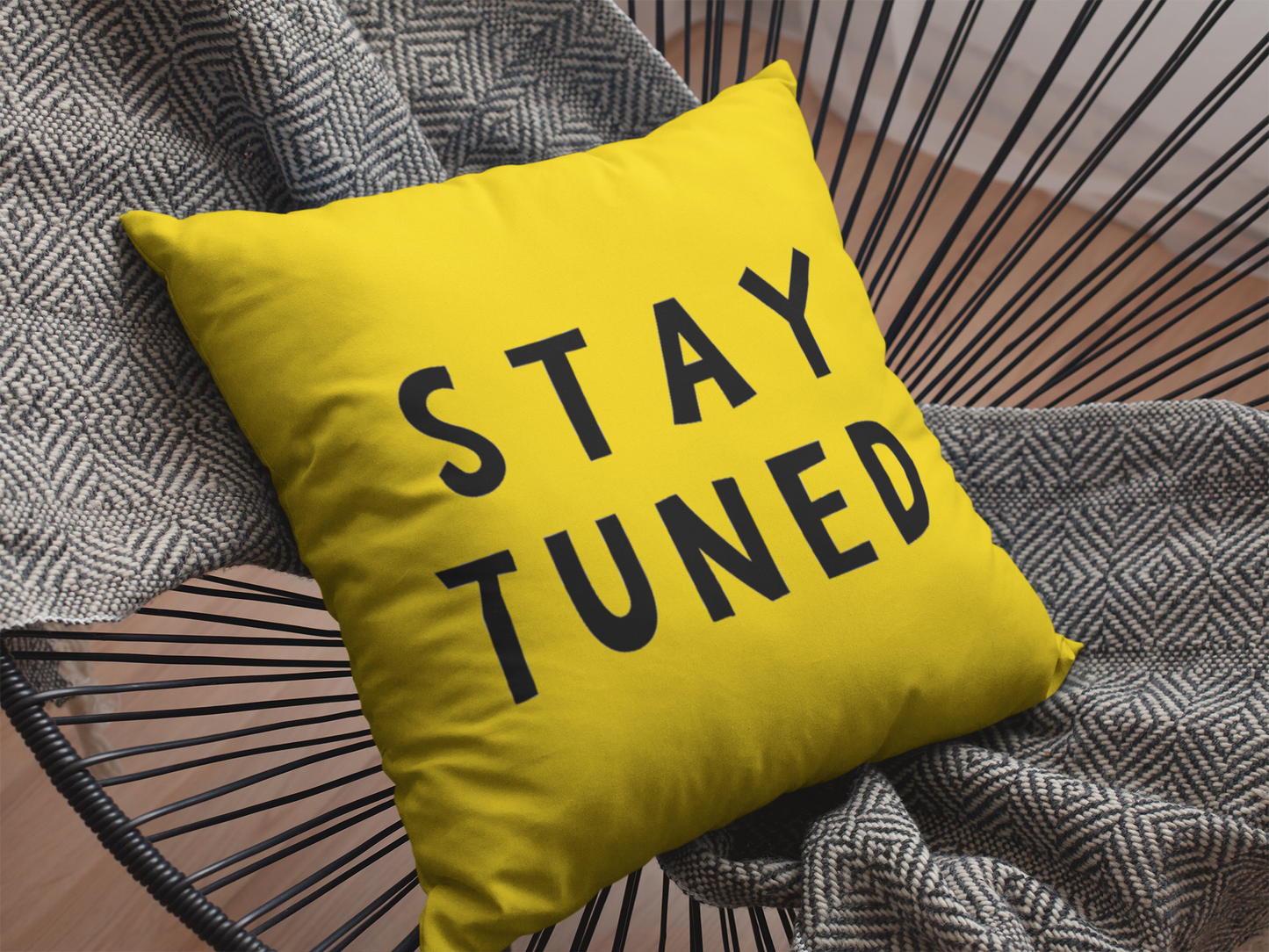 Stay Tuned Printed Cushion