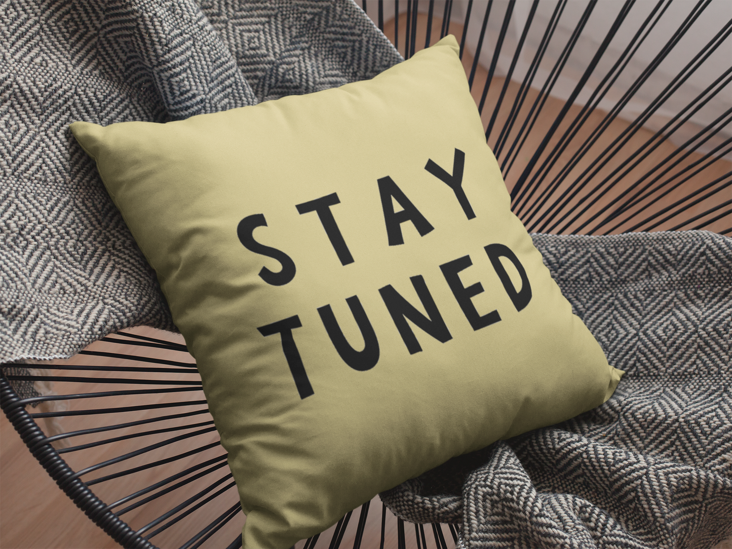 Stay Tuned Printed Cushion