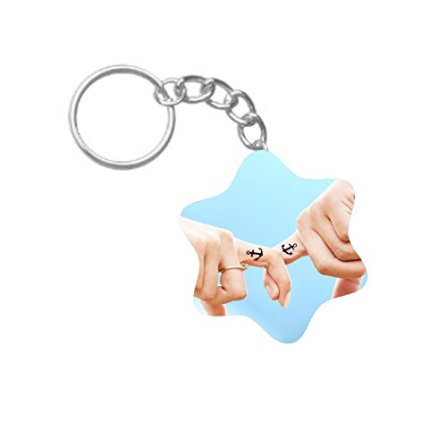 ShopTwiz You & Me Printed Wooden (Hexagon) Keyring