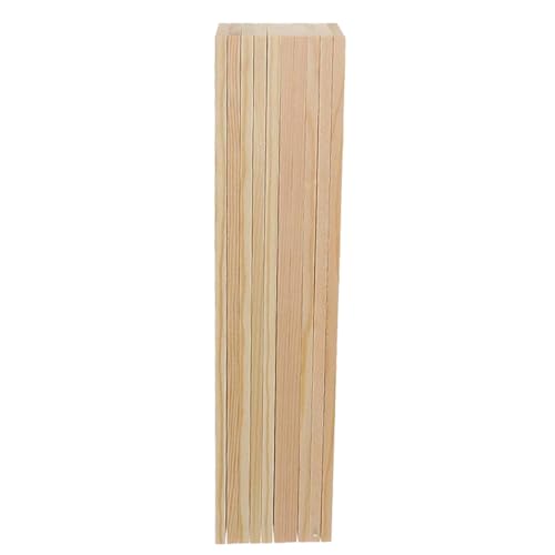 ShopTwiz Craft 20 Pieces Natural Pine Wood Rectangle Board Panel for Arts Craft