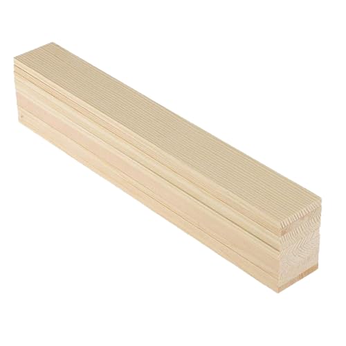 ShopTwiz Craft 20 Pieces Natural Pine Wood Rectangle Board Panel for Arts Craft