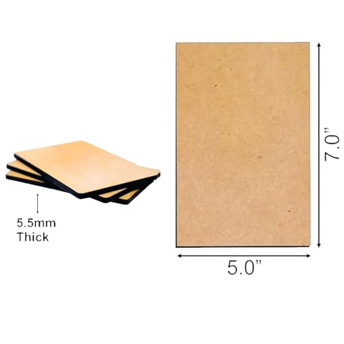 ShopTwiz MDF Wooden Plates Coasters for DIY Craft, Mandala Art, Resin Art, Painting, Decoration Craft Kit (4 pcs)