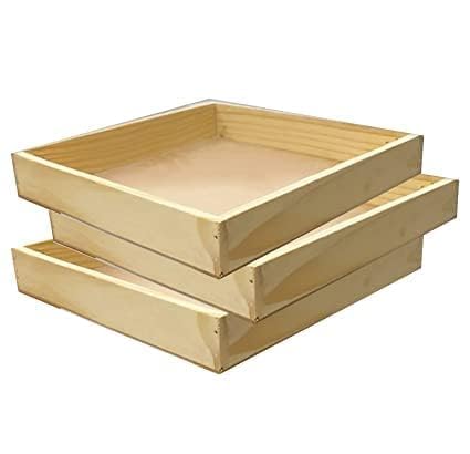 ShopTwiz 3pc Pinewood Tray Combo Ideal for Gift Packing