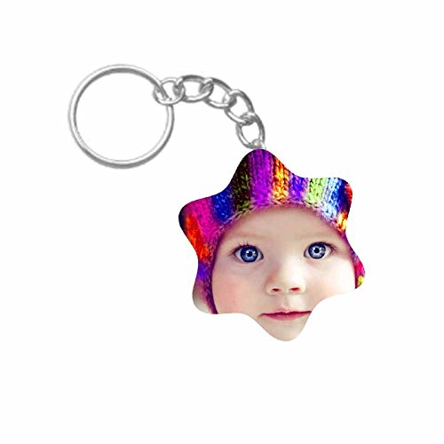 ShopTwiz Beautiful Baby Printed Wooden (Hexagon) Keyring