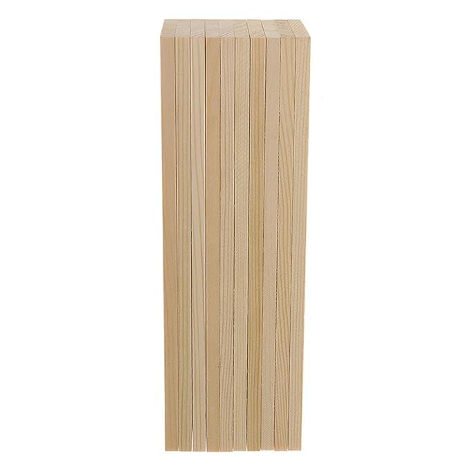 ShopTwiz 10 Pieces Natural Pine Wood Rectangle Board Panel for Arts Craft